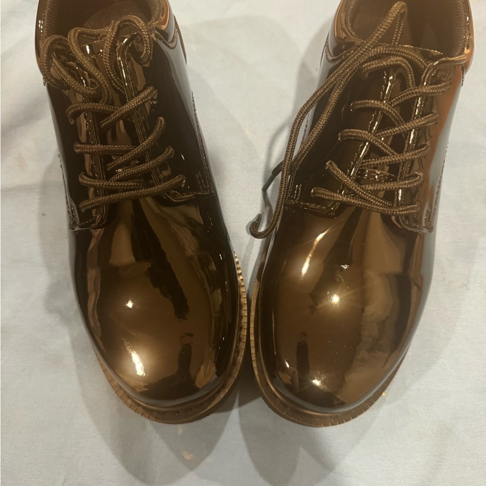 Black Patent Lace-Up Shoes